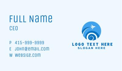 Air Travel Plane Business Card