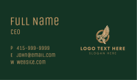 Gold Owl Wings Business Card Image Preview