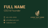 Gold Owl Wings Business Card Design
