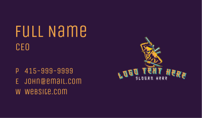 Oriental Ninja Fighter Esport Business Card Image Preview