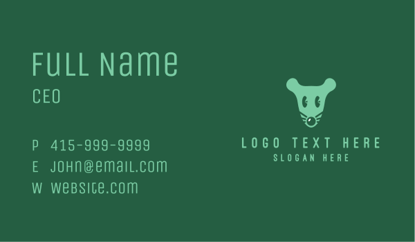 Cute Mouse Head Business Card Design Image Preview
