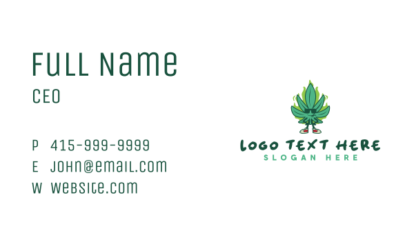 Cool Cannabis Smoker Business Card Design Image Preview