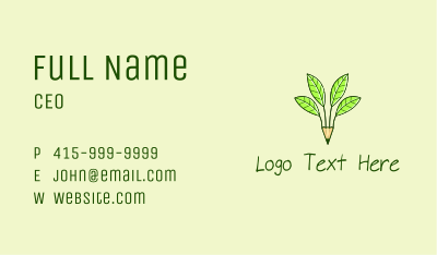 Pencil Plant Business Card Image Preview