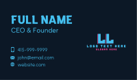 Neon Cyber Letter Business Card Image Preview