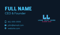 Neon Cyber Letter Business Card Image Preview