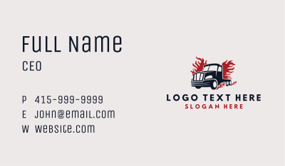 Blazing Cargo Truck Business Card Image Preview