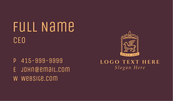 Royal Griffin Crest Business Card Design Image Preview