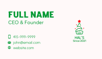 Christmas Tree Cupcake Business Card Image Preview