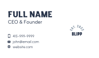 Blue Classic Wordmark Business Card Image Preview