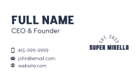 Blue Classic Wordmark Business Card Image Preview