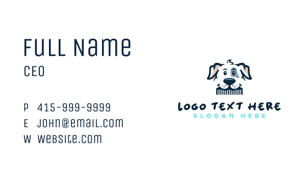 Cute Pet Grooming Business Card Design Image Preview