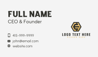 Letter E Golden Finance Business Card Image Preview