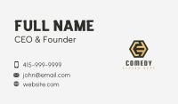 Letter E Golden Finance Business Card Image Preview