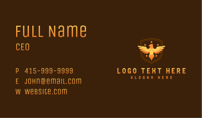 Eagle Phoenix Shield Business Card Image Preview