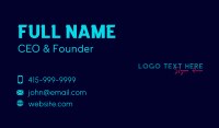 Neon Firm Wordmark Business Card Image Preview