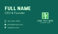Green Tree Branches Business Card Design