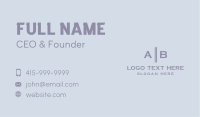 Generic Line Company Lettermark Business Card Design