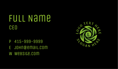 Natural Eco Leaves Business Card Image Preview