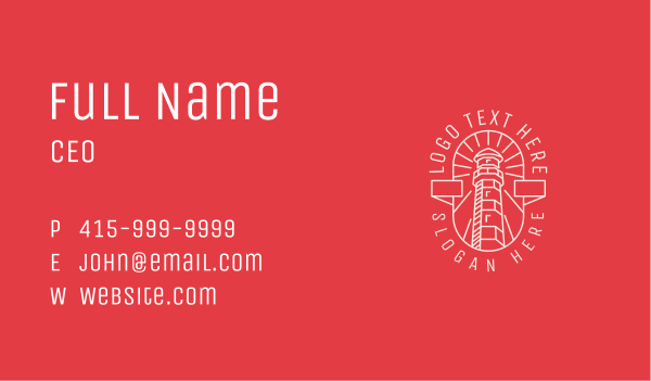 Lighthouse Nautical Tower Business Card Design Image Preview