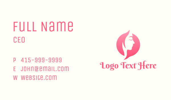 Pink Facial Spa Business Card Design Image Preview
