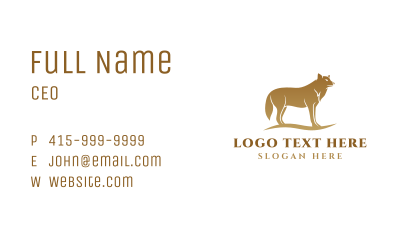 Golden Wild Dog Business Card Image Preview