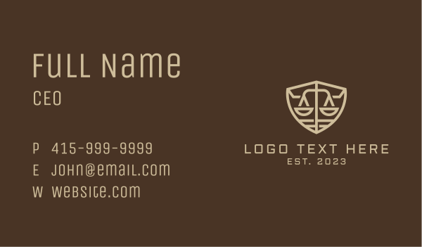 Corporate Law Emblem Business Card Design Image Preview