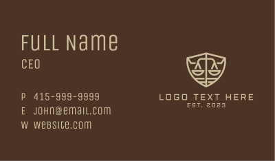 Corporate Law Emblem Business Card Image Preview