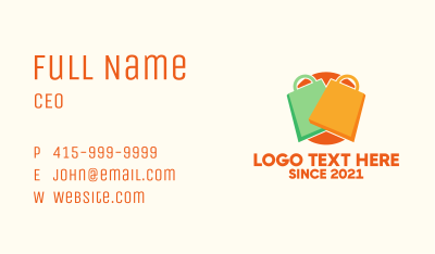 Colorful Shopping Bag  Business Card Image Preview