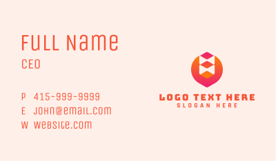 Gradient Startup Cube Business Card Image Preview