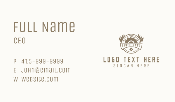 Woodwork Carpentry Lumberjack Business Card Design Image Preview