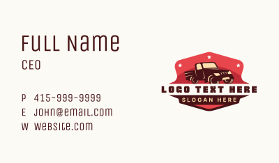 Pickup Truck Mechanic Business Card Image Preview