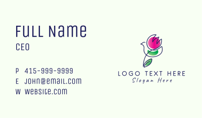 Rose Flower Shop Business Card