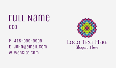 Floral Textile Pattern  Business Card