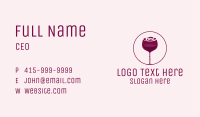 Rose Wine Glass Business Card Image Preview