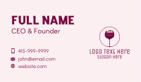 Rose Wine Glass Business Card Image Preview