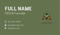 Chainsaw Lumberjack Woodwork Business Card Image Preview