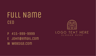 Elegant Deer Arch Business Card Image Preview