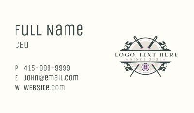 Needle Tailoring Boutique Business Card Image Preview