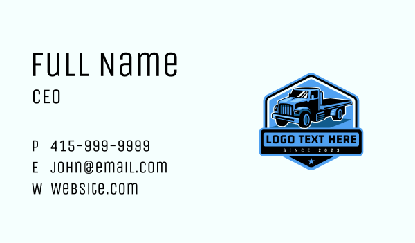 Truck Automotive Forwarding Business Card Design Image Preview