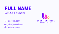 Professional Startup Agency Letter W Business Card Design
