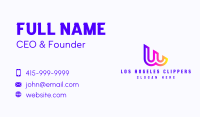 Professional Startup Agency Letter W Business Card Image Preview