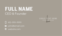 Handwritten Fashion Letter Business Card Image Preview