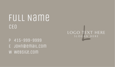 Handwritten Fashion Letter Business Card Image Preview