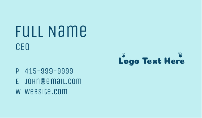 Laundry Shop Wordmark  Business Card Image Preview