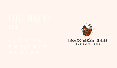 African Drum Percussion Business Card Image Preview