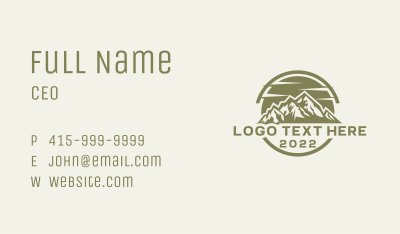 Mountain Hills Trekking Business Card Image Preview