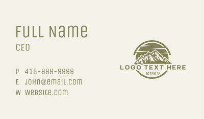 Mountain Hills Trekking Business Card Image Preview