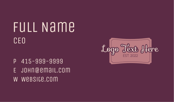 Script Handwriting Signage Business Card Design Image Preview