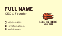 Orange Fast Basketball  Business Card Design