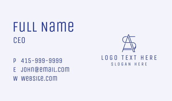 Blue Professional Lettermark  Business Card Design Image Preview